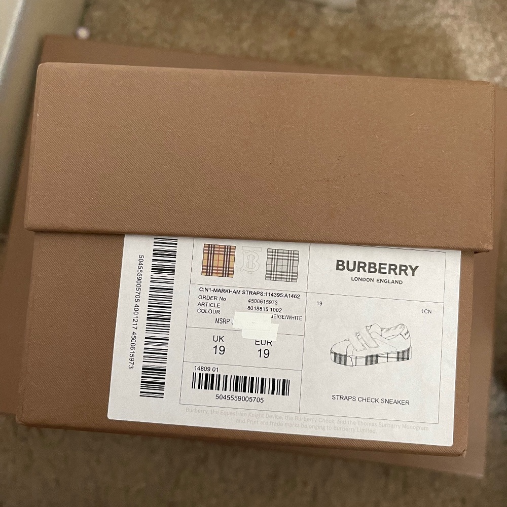 Toddler Burberry Canvas Shoe